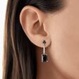 Earrings with black stones silver from the  collection in the THOMAS SABO online store