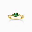 Ring mit gr&uuml;nen und wei&szlig;en Steinen gold aus der Charming Collection Kollektion im Online Shop von THOMAS SABO