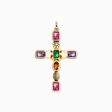 Colgante cruz piedras de colores oro de la colección  en la tienda online de THOMAS SABO