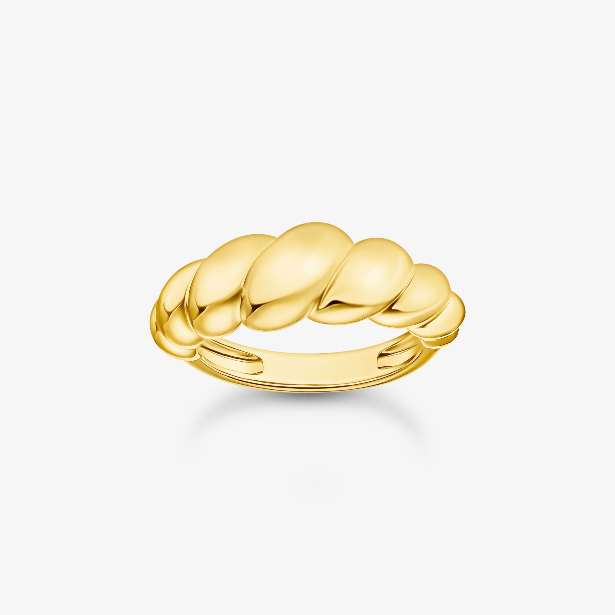 THOMAS SABO Bague formes organiques plaquée or Argent sterling doré or jaune, Taille: 60, pour femme
