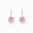 Silver earrings with pink zirconia from the  collection in the THOMAS SABO online store