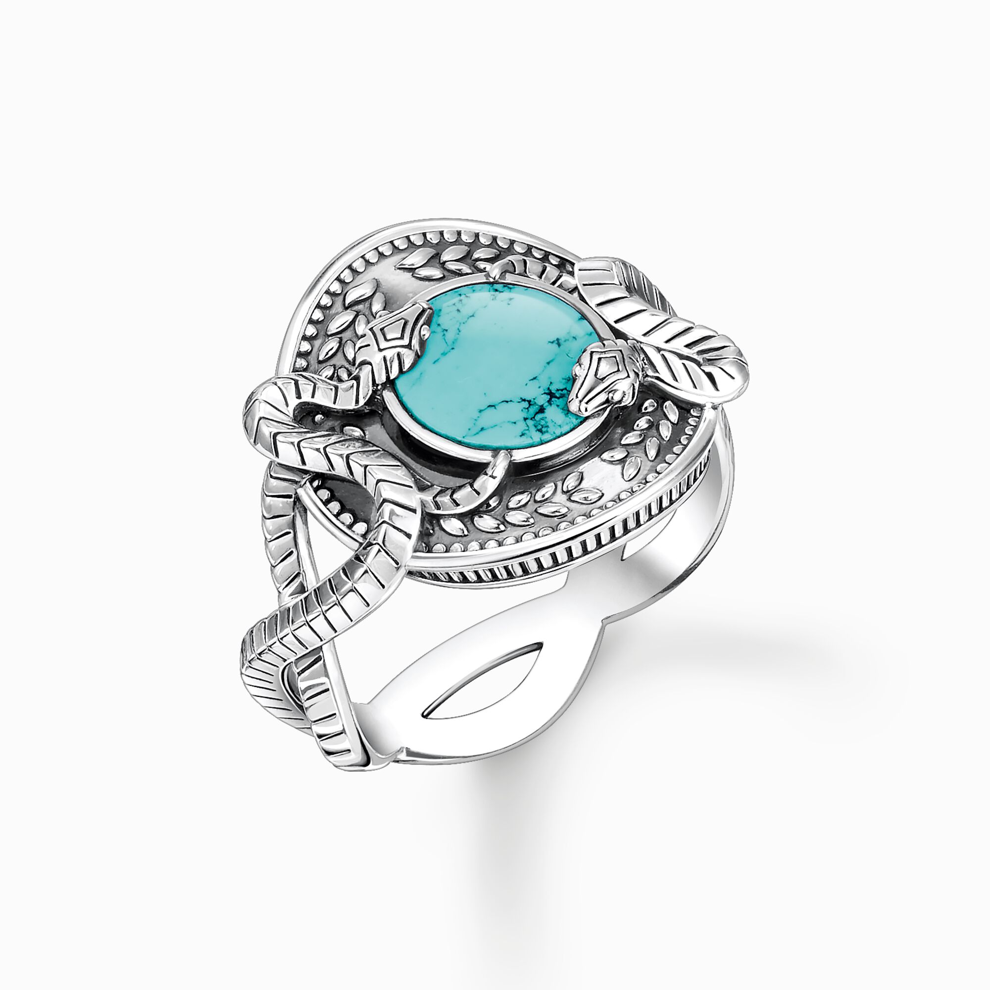 Ring snake with simulated turquoise silver from the  collection in the THOMAS SABO online store