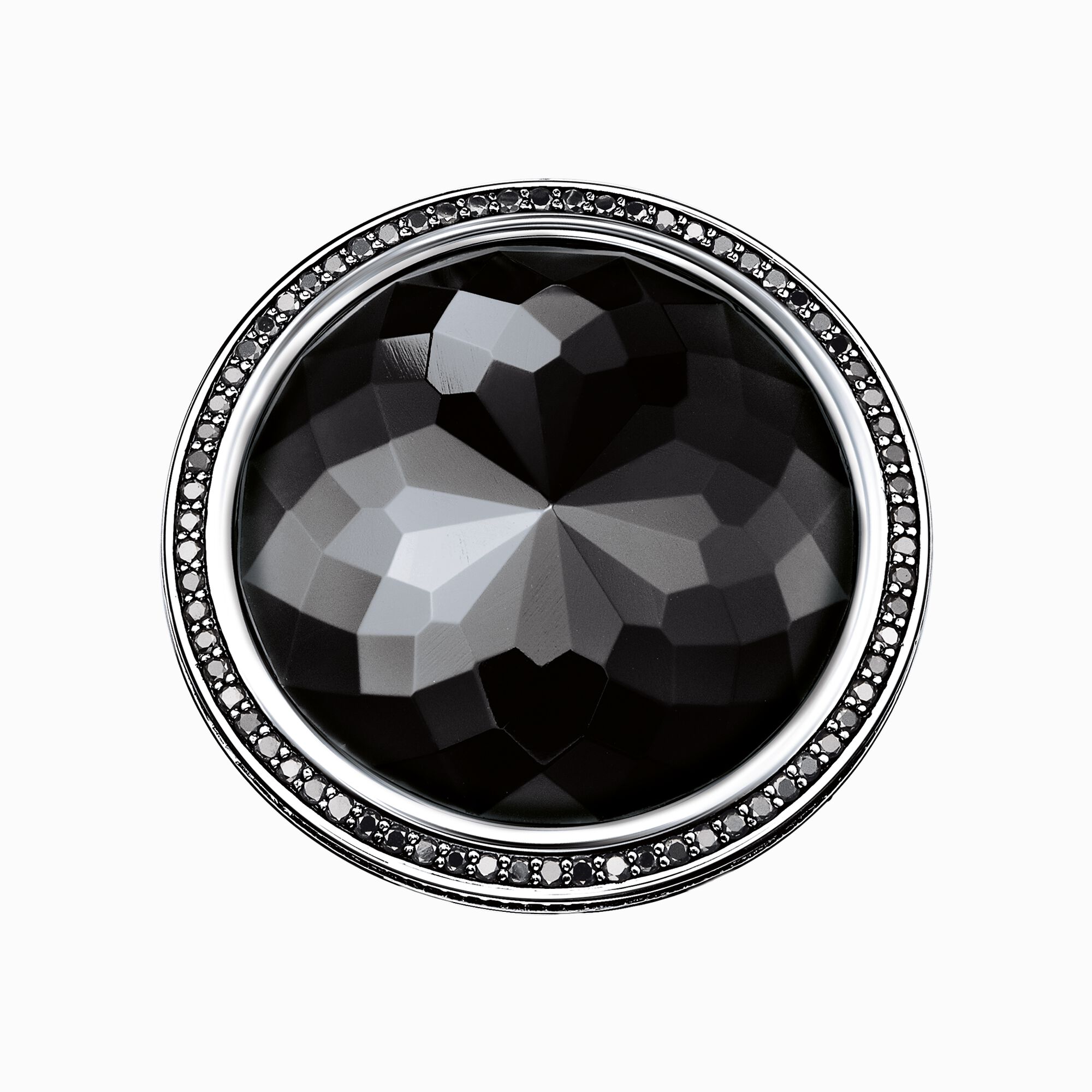 Anillo de c&oacute;ctel loto negro de la colección  en la tienda online de THOMAS SABO
