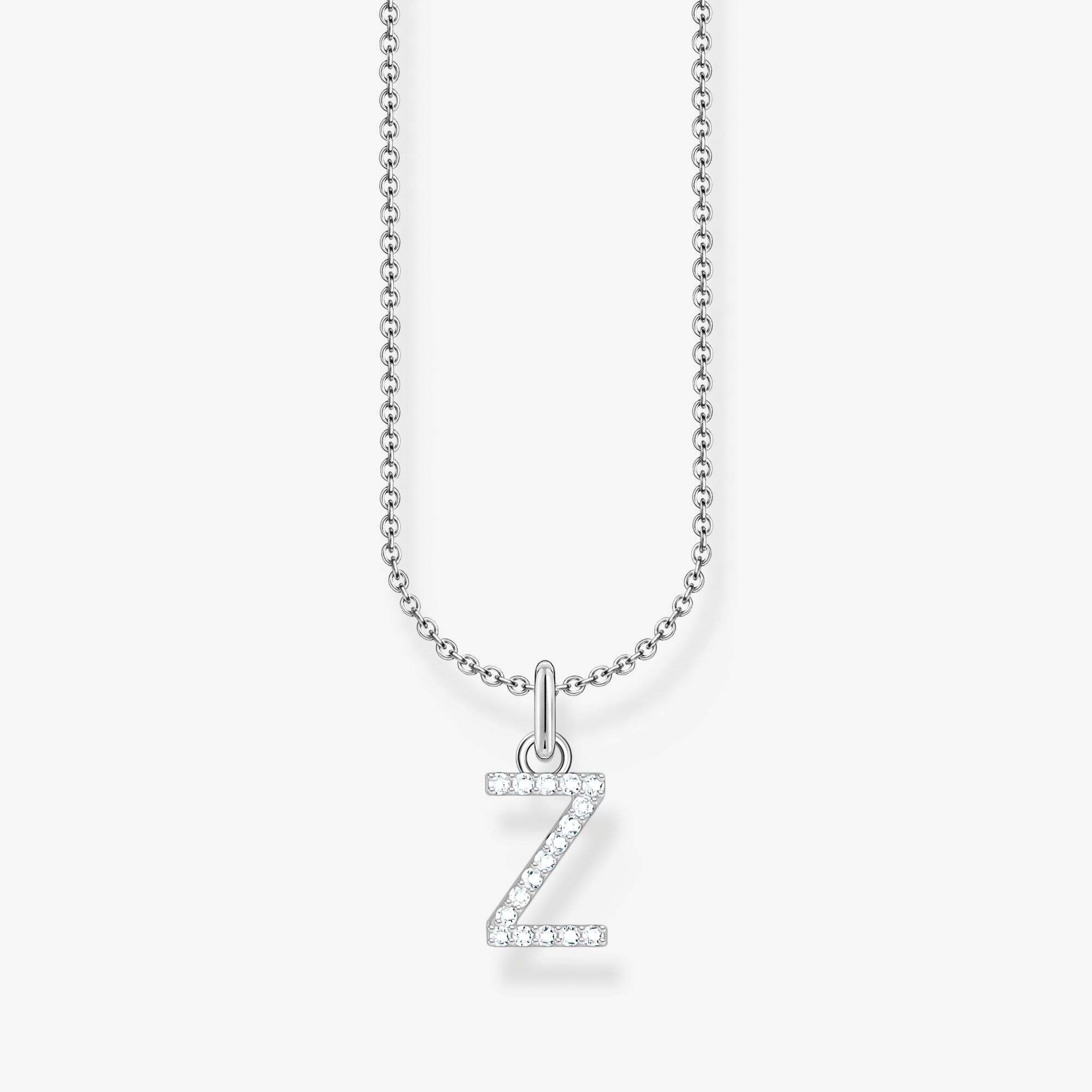 THOMAS SABO Kette mit Buchstaben-Anhänger Z Silber, Sterlingsilber, Größe: 45 cm, Damen