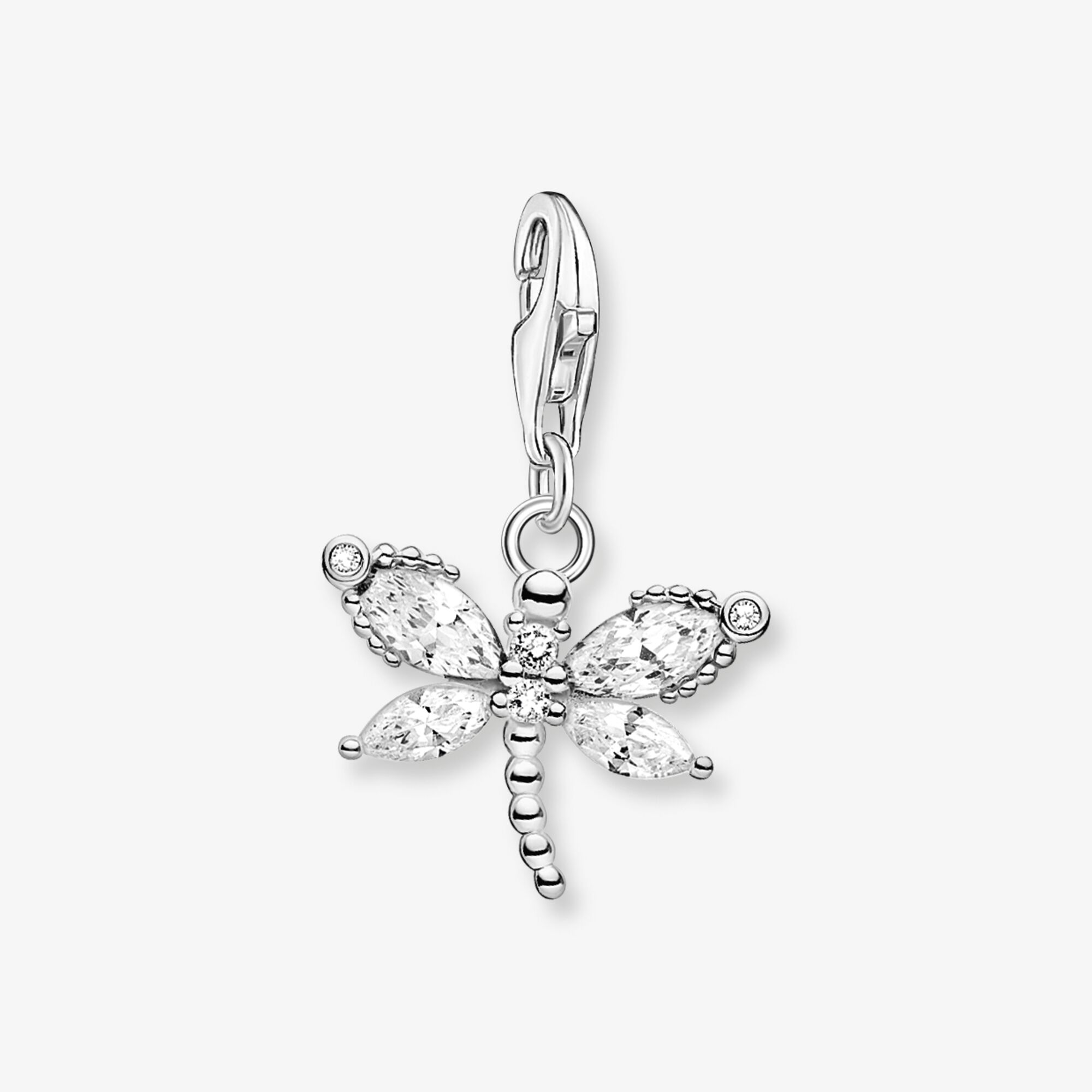 THOMAS SABO Charm-hängsmycke slända silver, 925 sterlingsilver, Storlek: one size, för damer