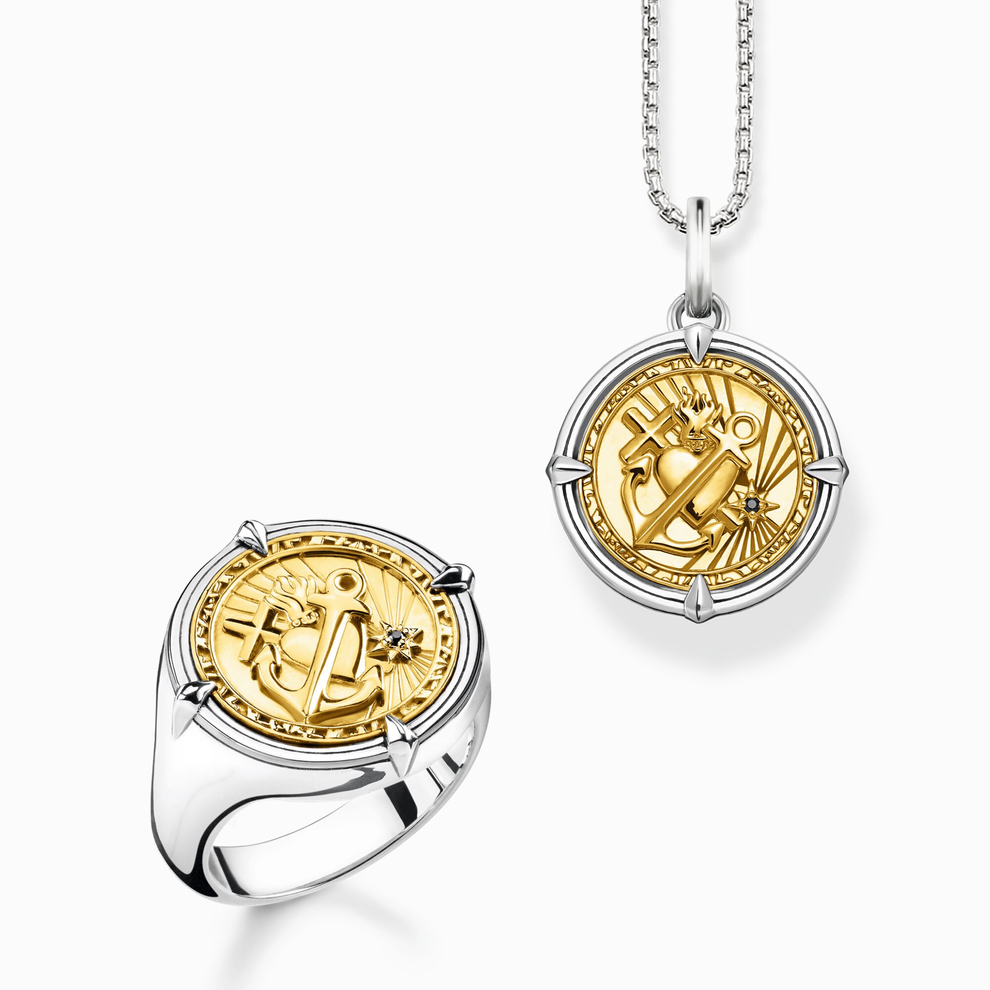 Jewellery set faith, love, hope gold and silver from the  collection in the THOMAS SABO online store