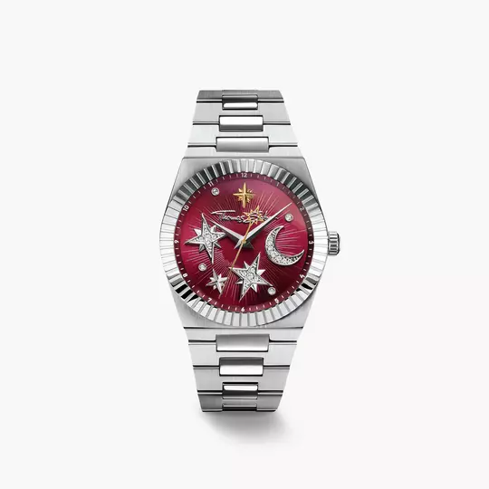 Ladies’ Watch moon and stars with red dial