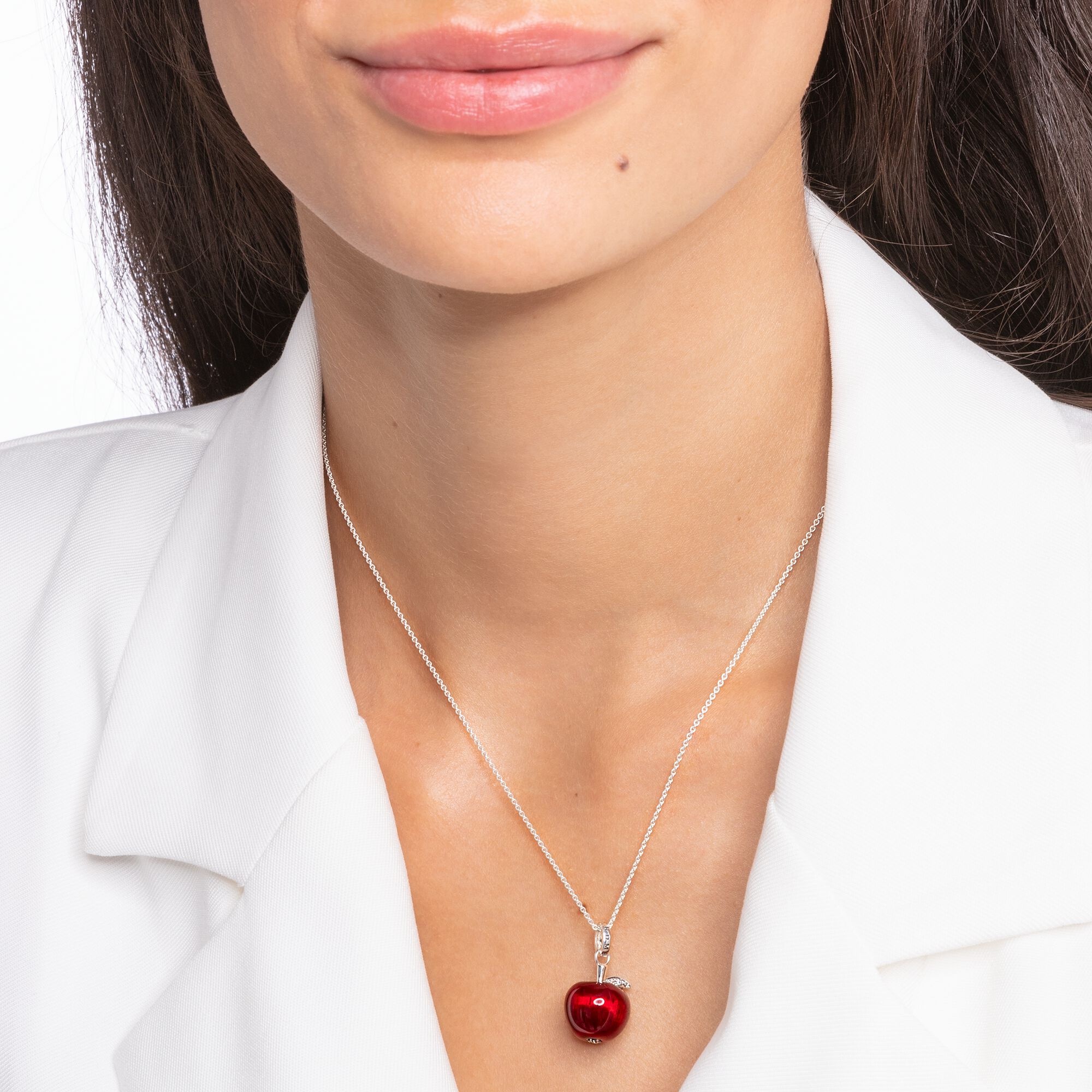 Halskette für Damen mit Apfel in Rot – THOMAS SABO