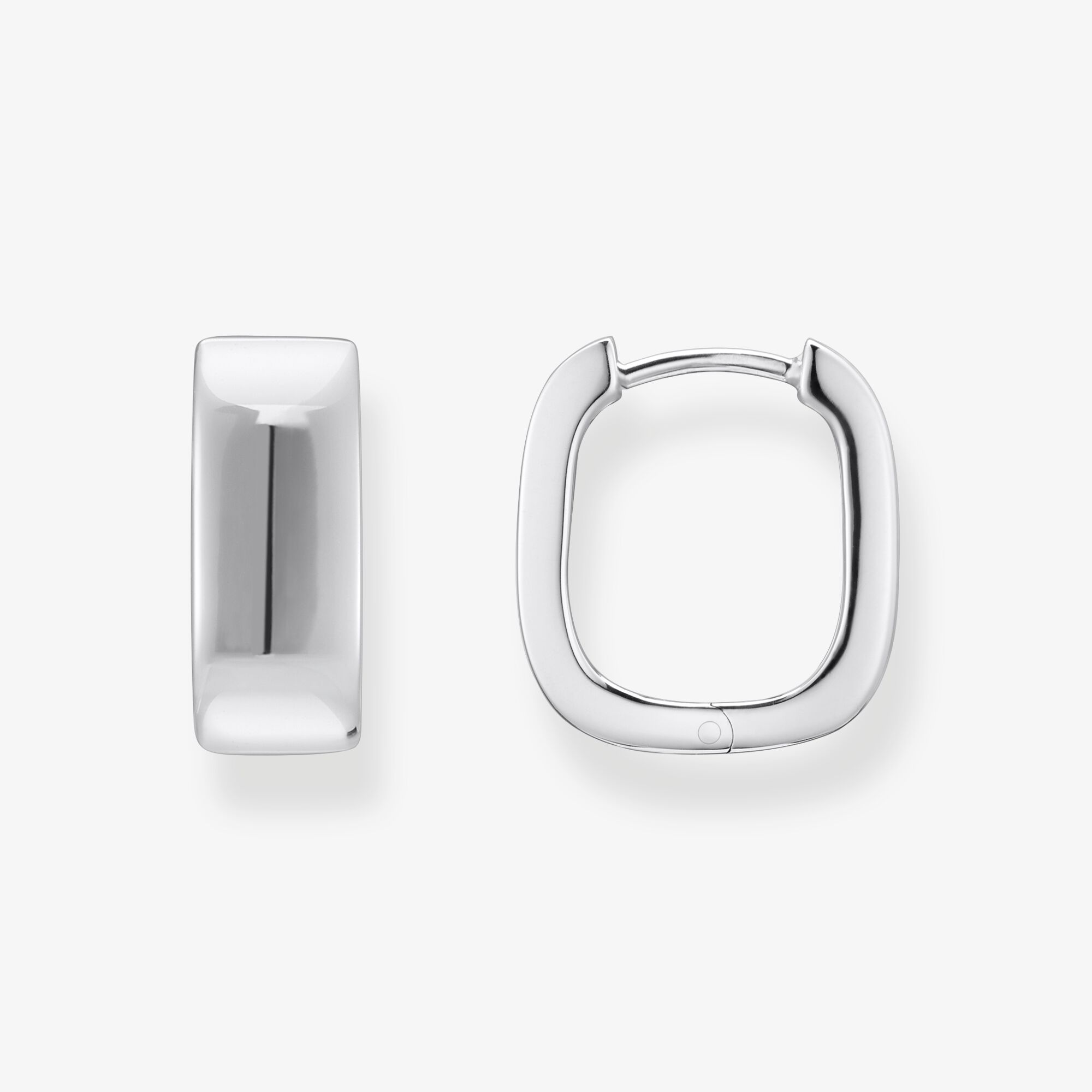 THOMAS SABO Boucles d'oreilles en argent de forme angulaire, Argent sterling, Taille: one size, femme