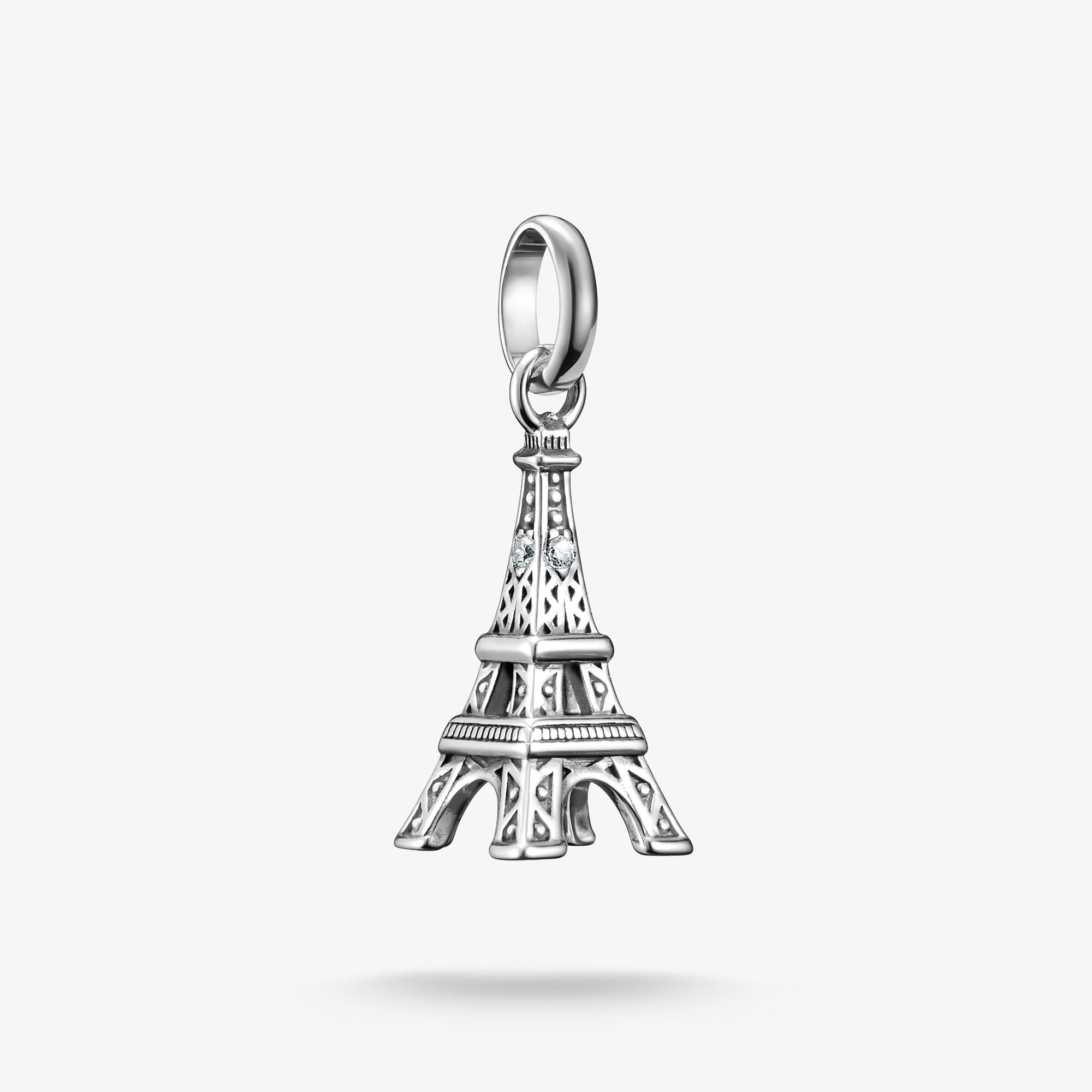 THOMAS SABO Pendentif Charm tour Eiffel Connect argent, Argent sterling, Taille: one size, femme