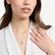 Cadena perla con piedra blanca plata de la colección  en la tienda online de THOMAS SABO