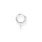 Single hoop earring with heart pendant silver from the Charming Collection collection in the THOMAS SABO online store