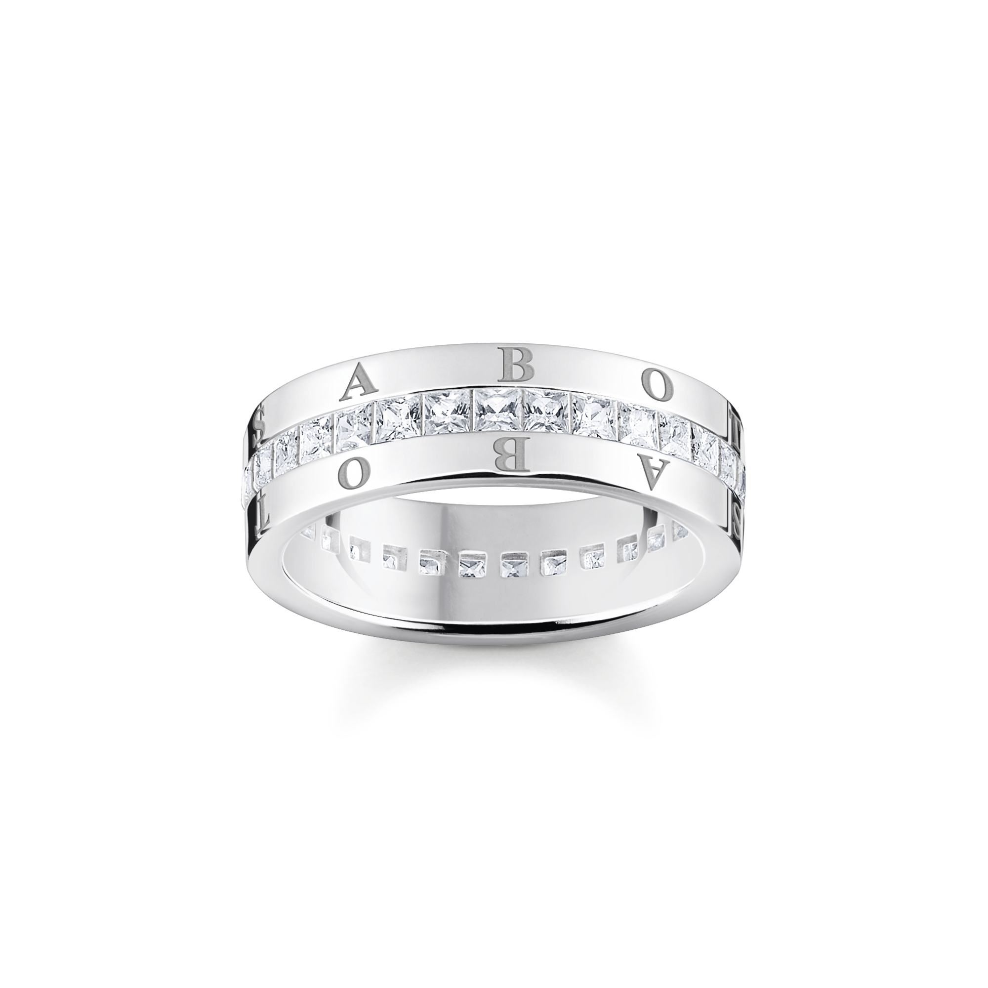 Thomas Sabo Bandring mit weißen Steinen Pavé Silber weiß TR2361-051-14-50