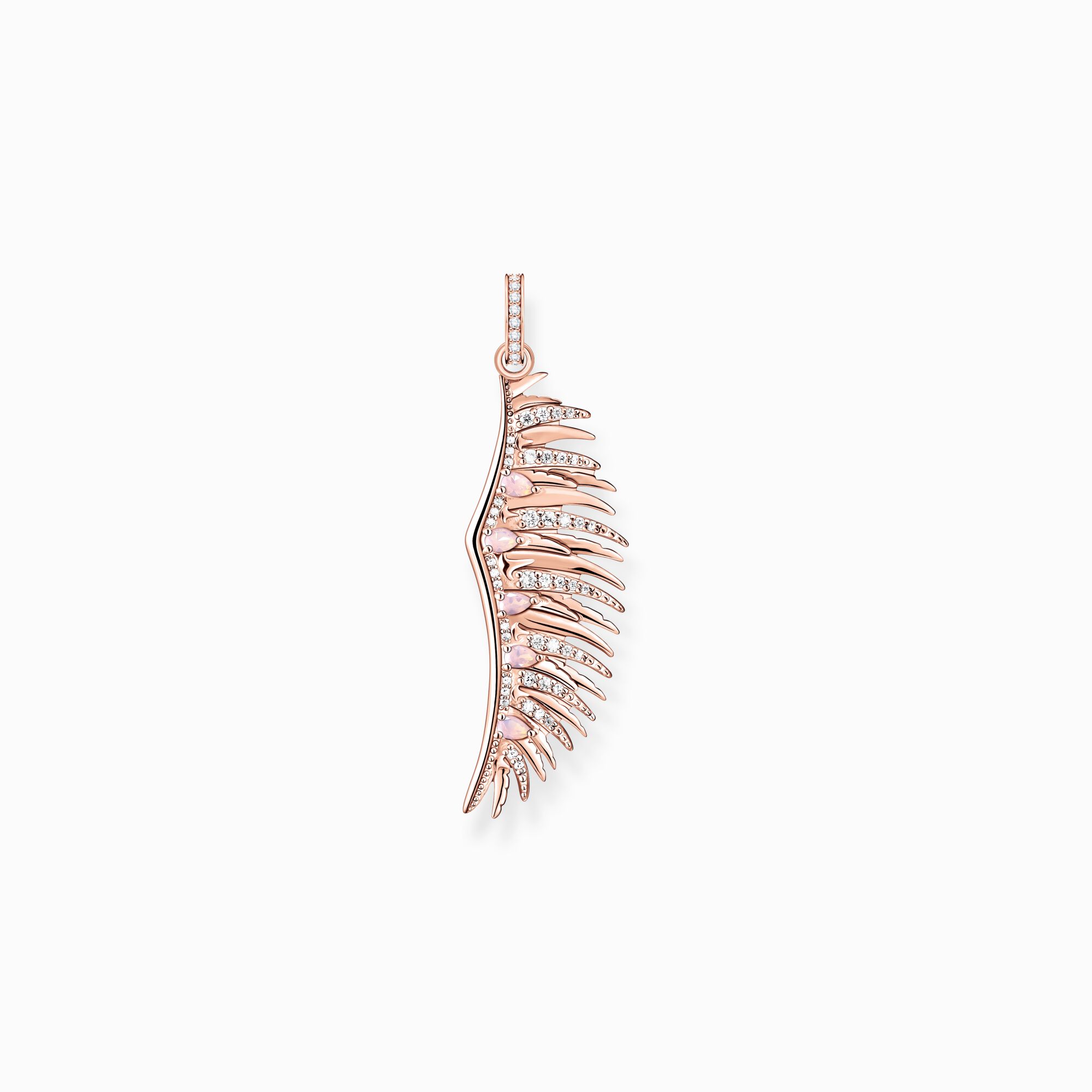 Pendant phoenix wing with pink stones rose gold from the  collection in the THOMAS SABO online store