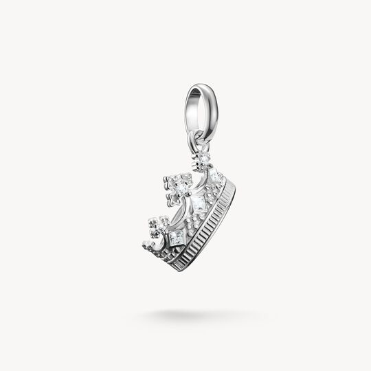 Pendentif Charm couronne avec pierres blanches Connect argent | THOMAS SABO