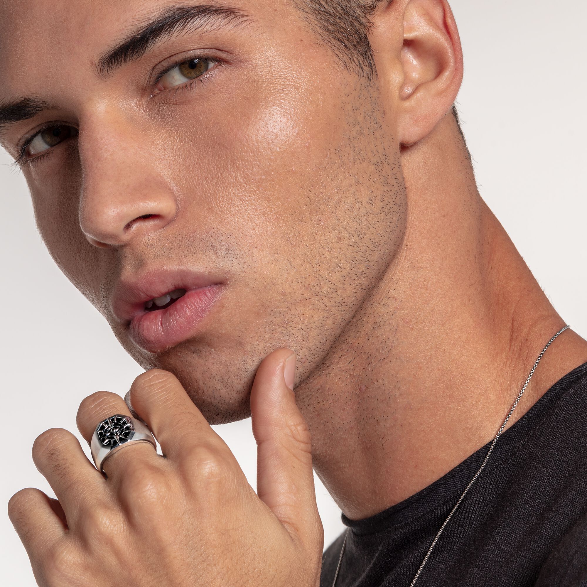 Ring Kompass schwarz Rebel at Heart THOMAS SABO