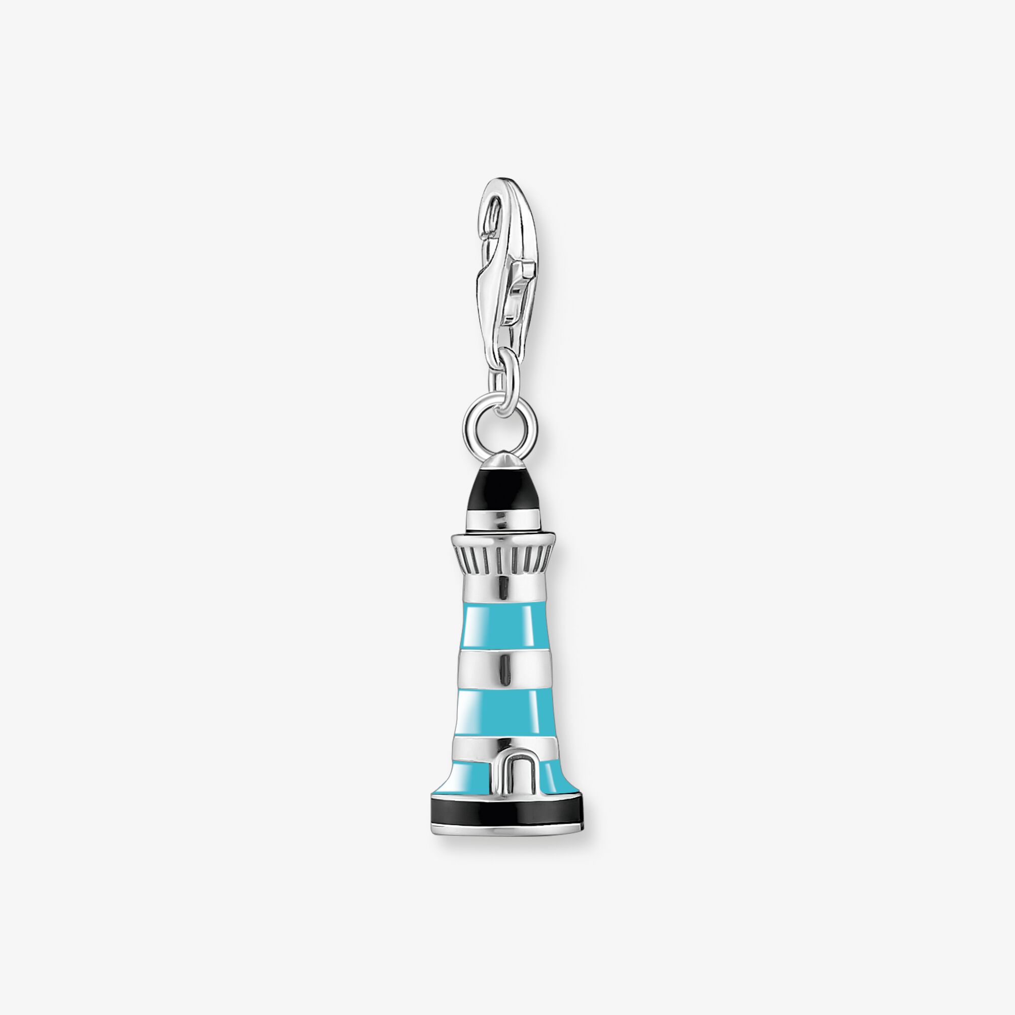 THOMAS SABO Pendentif Charm phare turquoise argent Argent sterling, Taille: one size, pour femme