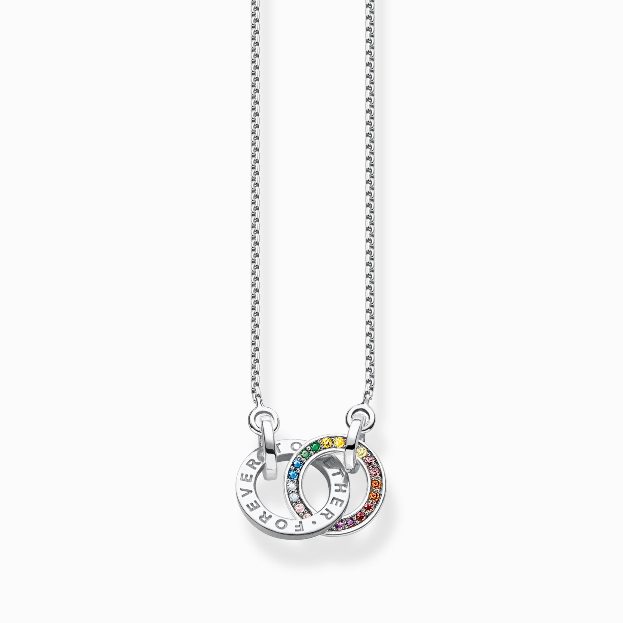 Blackened silver necklace Together with two rings and coloured stones from the  collection in the THOMAS SABO online store