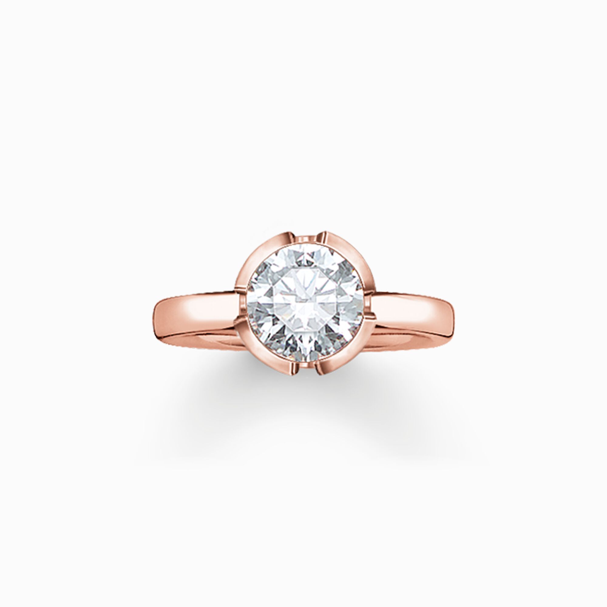 Solitaire ring signature line white small from the  collection in the THOMAS SABO online store