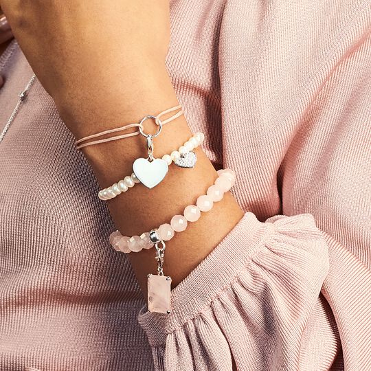 Jewellery set layering with hearts pink from the  collection in the THOMAS SABO online store