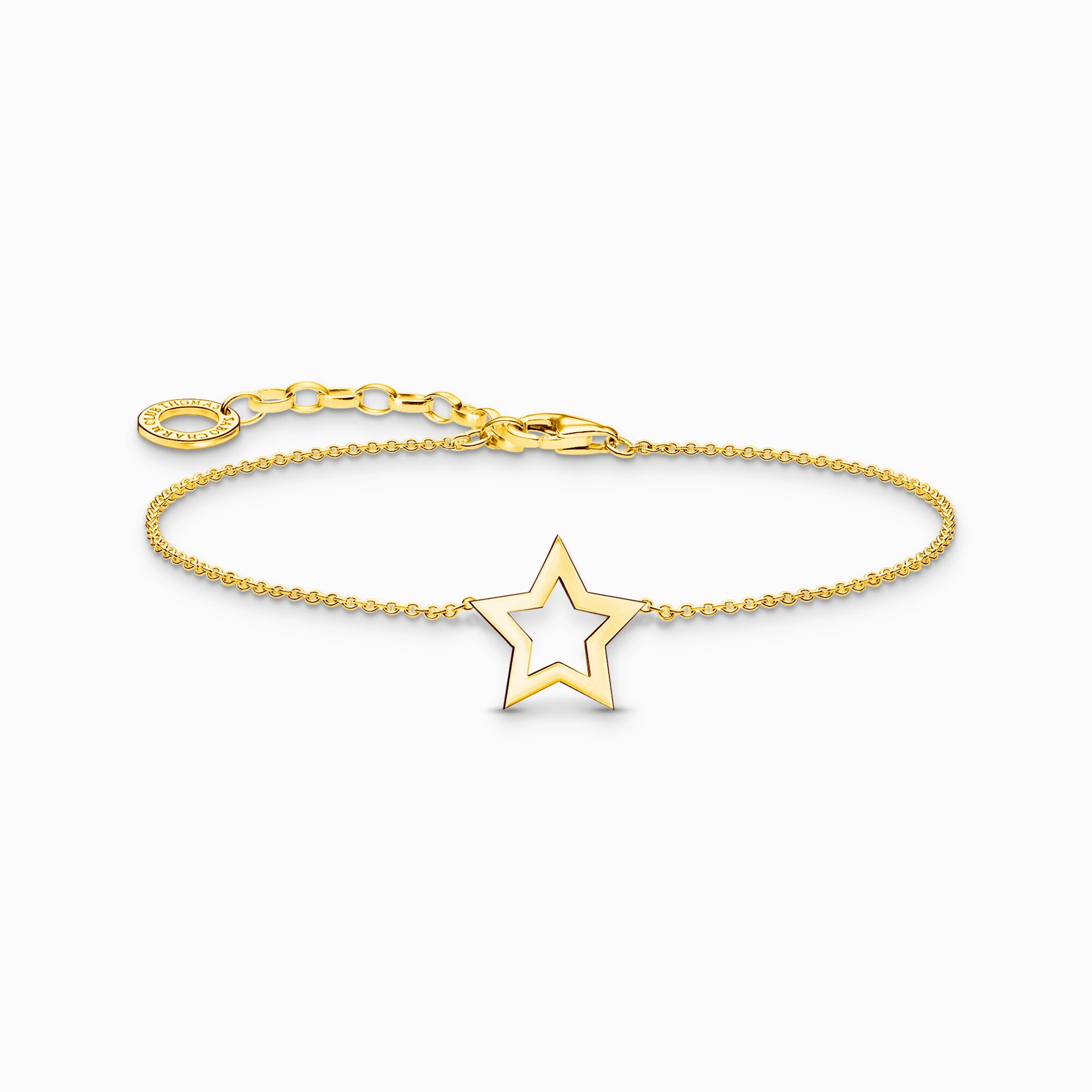 Pulsera con ba&ntilde;o de oro y colgante de estrella de la colección Charming Collection en la tienda online de THOMAS SABO