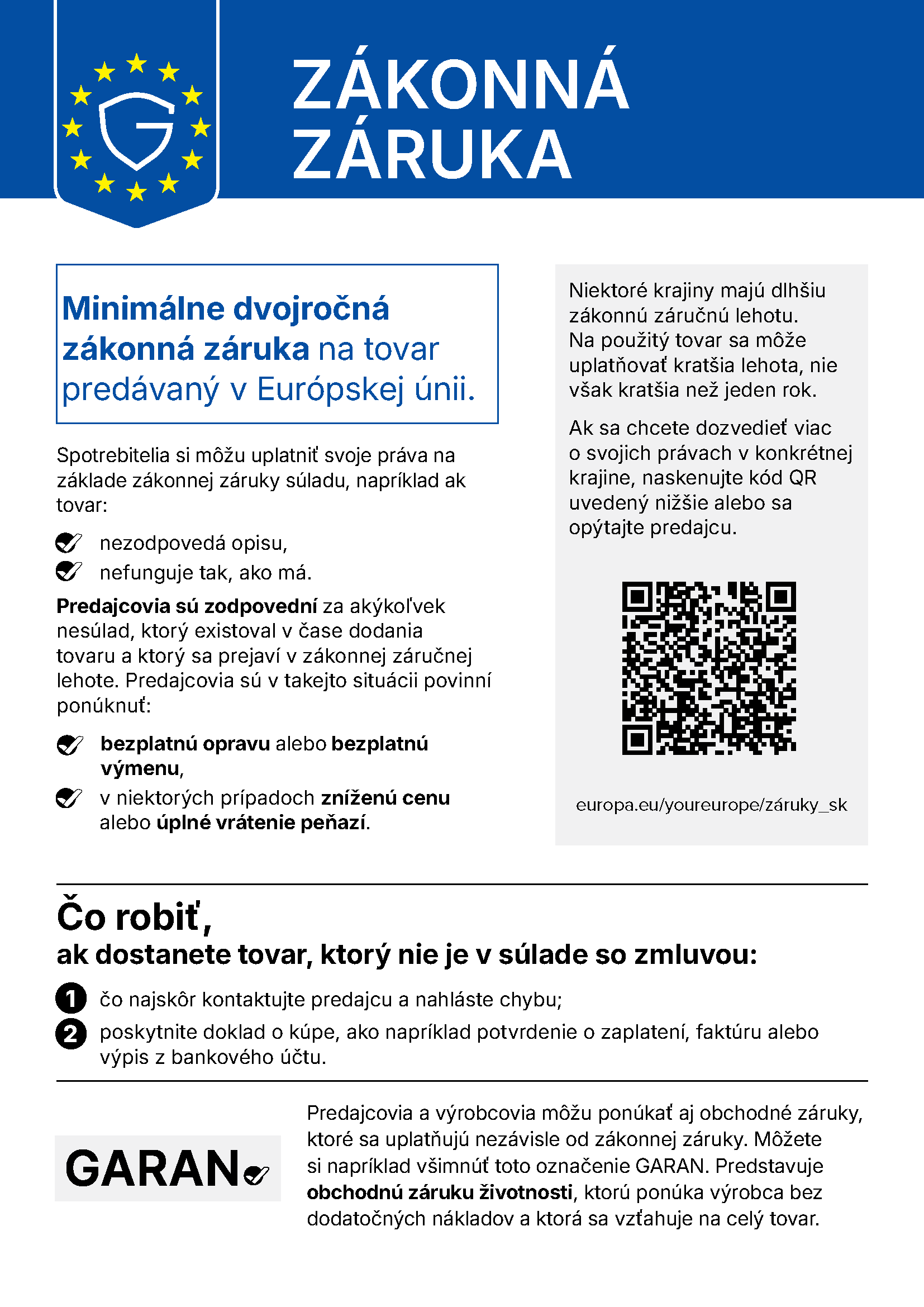 Your legal guarantee rights