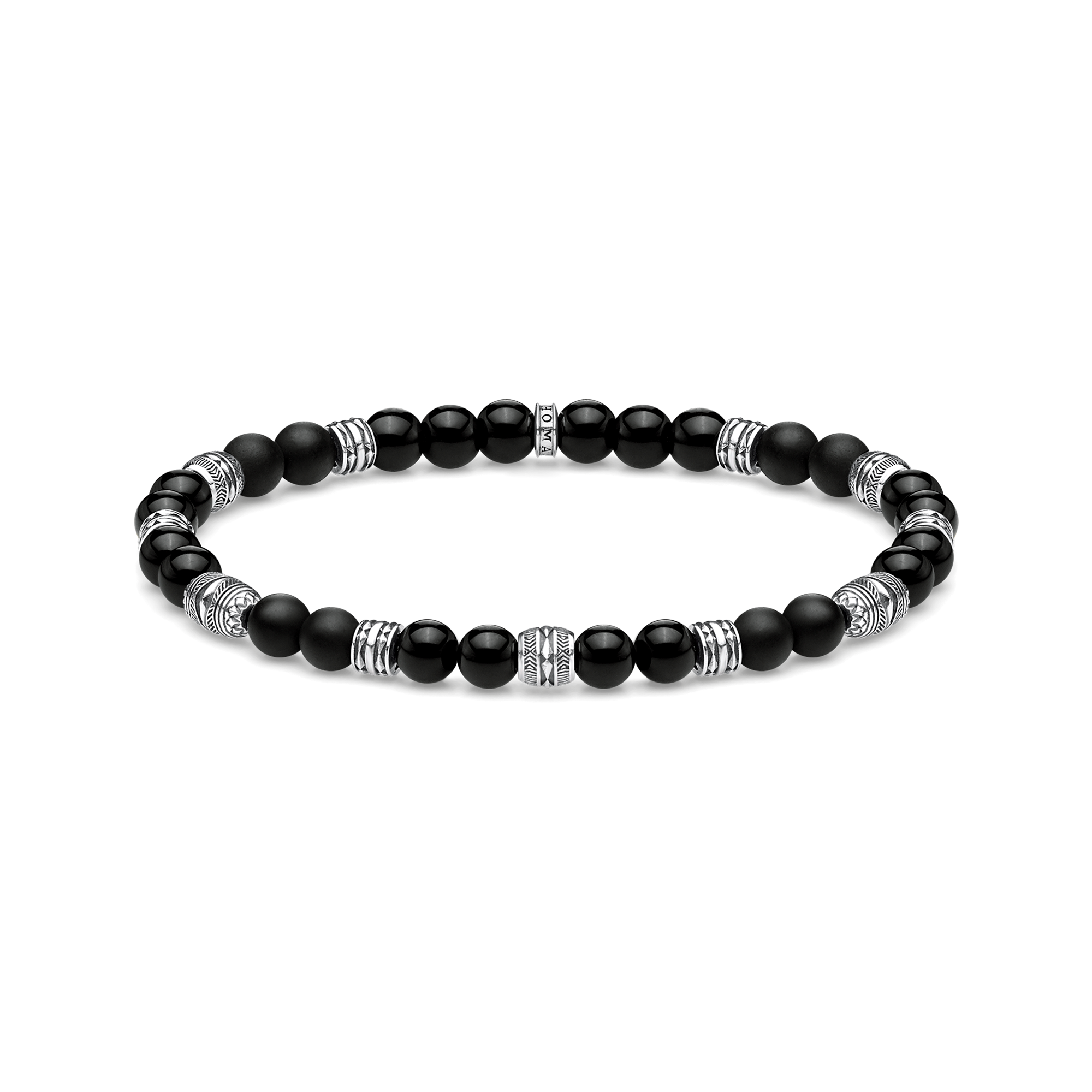 - Bead-Armband mit Obsidian - Elastisches Stretch-Armband - Silberelemente mit Verzierungen Dieses Talisman-Armband zieren Beads aus Obsidian, der den Fluss der Lebensenergie unterstützen soll. Highlight sind grafisch aufwendig von Hand gestaltete Silber-Beads. - 0